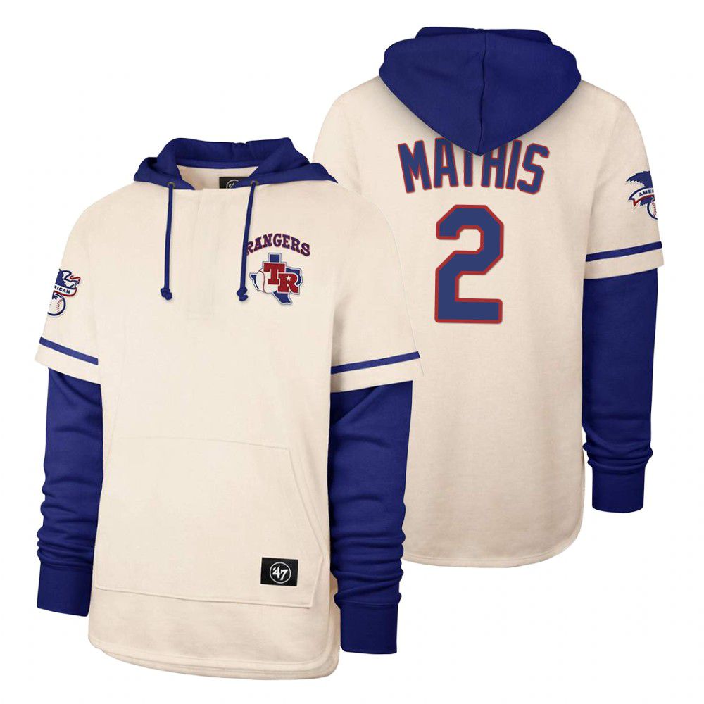 Men Texas Rangers #2 Maihis Cream 2021 Pullover Hoodie MLB Jersey->texas rangers->MLB Jersey